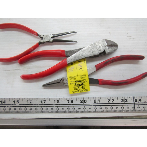 3 PAIRS OF SNAP ON PLIERS