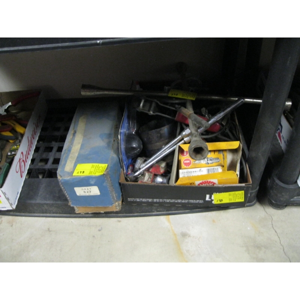 MISC. LG. PULLER, SPARKPLUGS, WHEEL WRENCH, ETC.