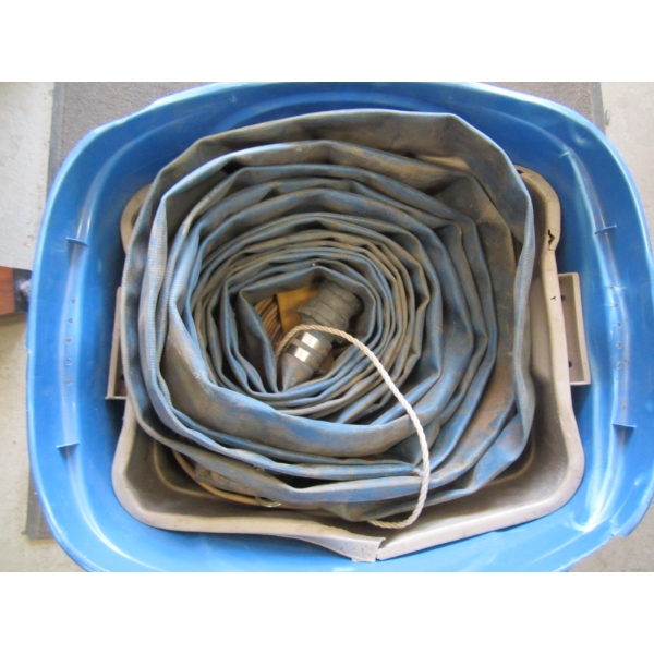 BLUE TOTE W/FIRE HOSE
