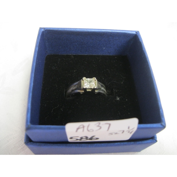 .925 MARKED SILVER SILVERSMITH RING, SZ 7 1/4