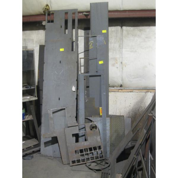 MISC. PLATE STEEL LEANING AGAINST WALL - VARIOUS SIZES
