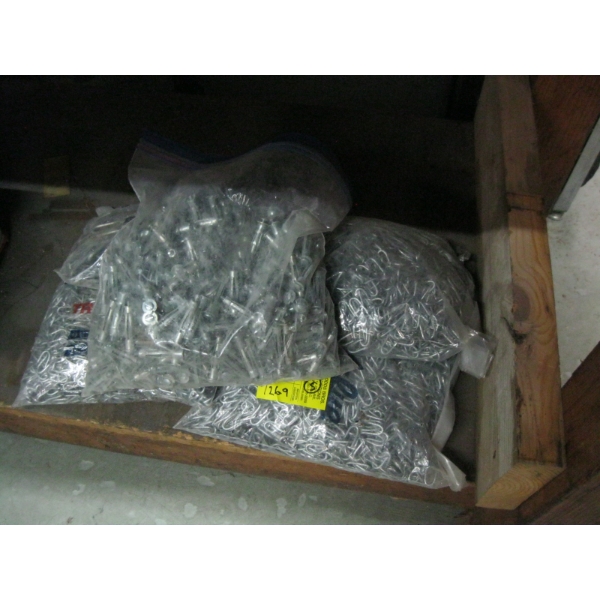 5 BAGS OF MISC: ANCHOR SCREWS, FENCING NAILS, ETC.