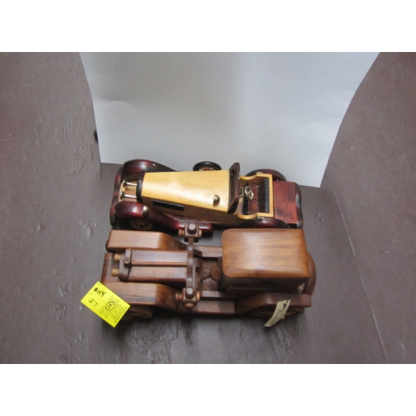 2 WOODEN CARS