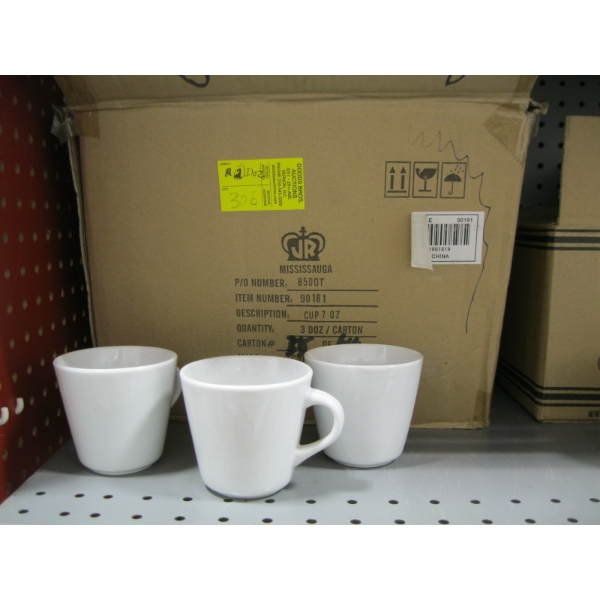 2 DZ. WHITE CHINA MUGS