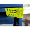 Image 6 : 5 DRAWER CABINET UNIT W/DRAWERS & CONTENTS - RIVETS, GREASE NIPPLES, BRASS FITTINGS, ETC.