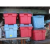 Image 1 : RED & BLUE PLASTIC BINS