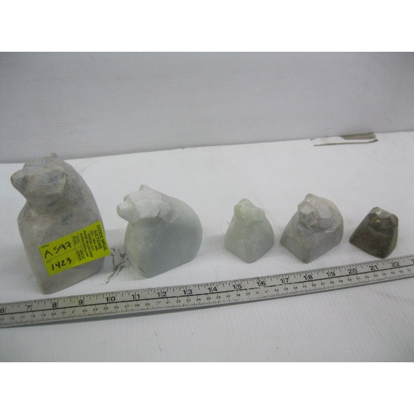 SOAPSTONE BEAR CARVINGS