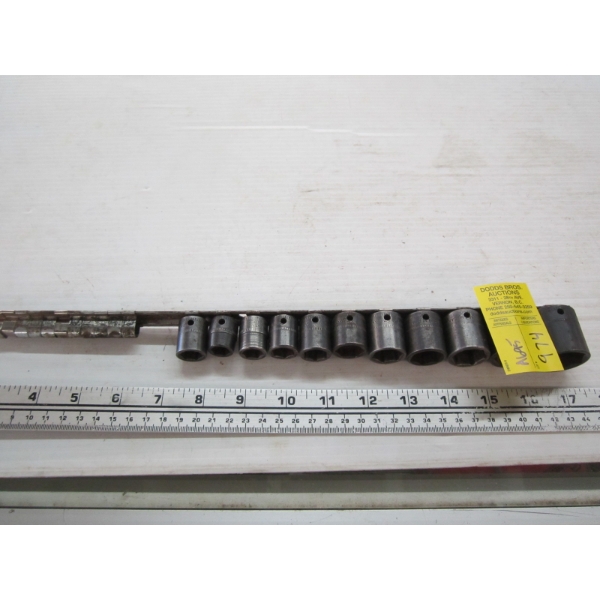 SET OF 3/8" SNAP ON IMPACT SOCKETS - METRIC