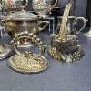 Image 3 : LG. LOT OF SILVER PLATED CUPS, BOWLS, VASES, ETC.