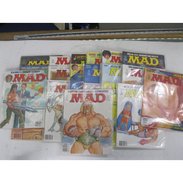1984, 1985 & 1986 MAD MAGAZINES - NOT COMPLETE SETS