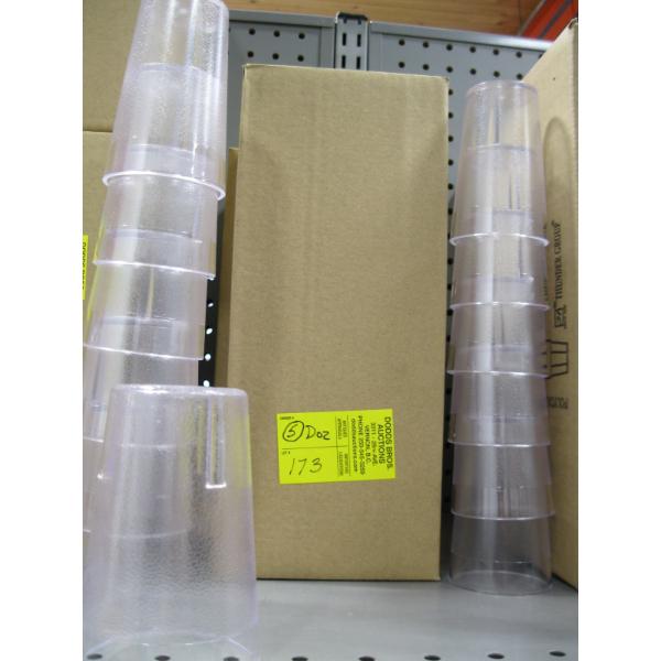5 DOZEN 5OZ. CLEAR PLASTIC TUMBLERS