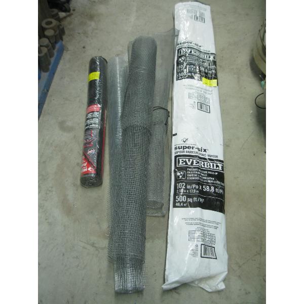 MISC. VAPOR BARRIER, WIRE, GRADING, ETC.