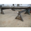 Image 1 : PAIR OF HEAVY DUTY 8' METAL SAWHORSES