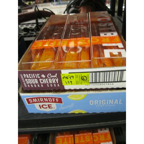 6 BOXES OF FROSTBITE PEACH ALCOHOL ICE POPS