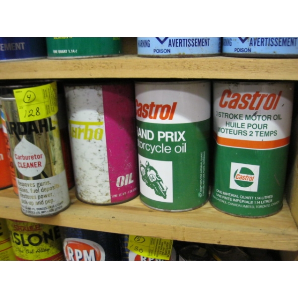 4 VARIOUS OIL TINS