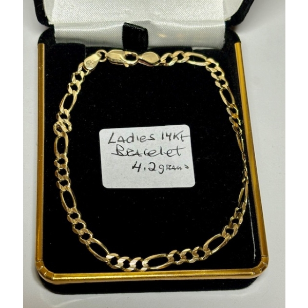 LADIES 14KT BRACELET, 4.2G
