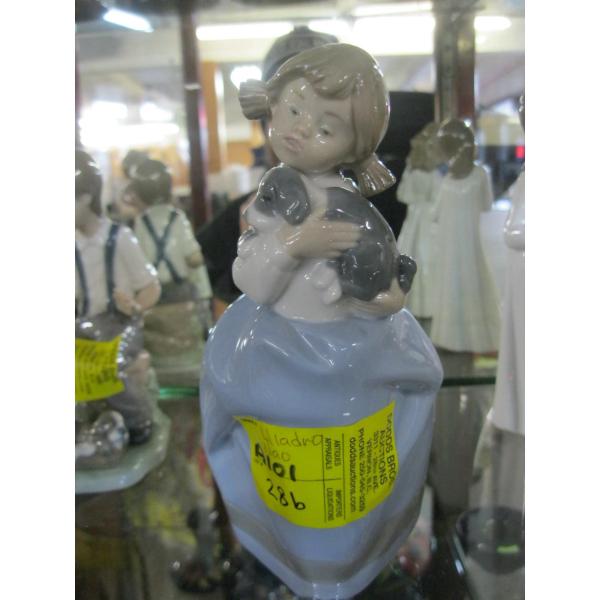 LADRO FIGURINE - GIRL W/PUPPY