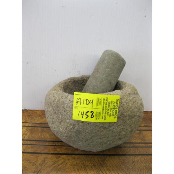 INDIGENOUS ROCK MORTAR & PESTLE