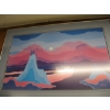Image 3 : COLORFUL PRINT OF BOAT & MOUNTAINS BY HARRISON