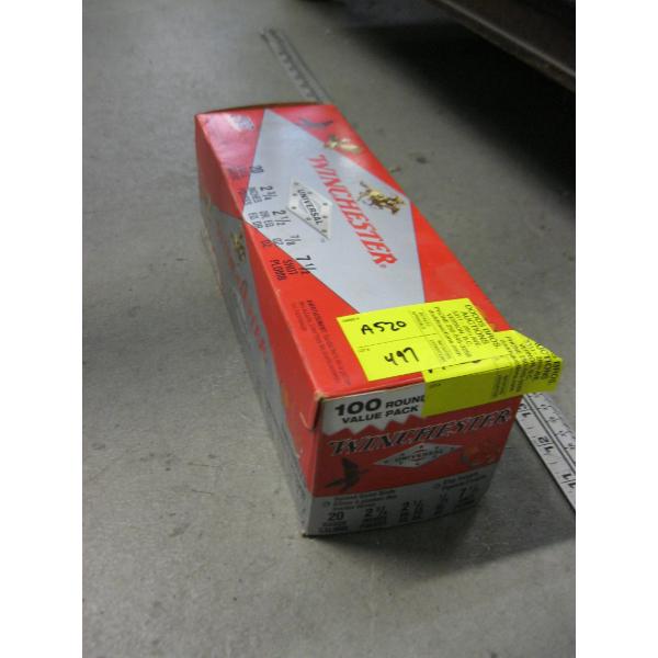 100 ROUND VALUE PACK OF WINCHESTER 20GA 2 3/4" SHOTGUN SHELLS