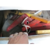 Image 2 : WOODEN BOX W/MISC. PLASTIC PIECES, ETC.