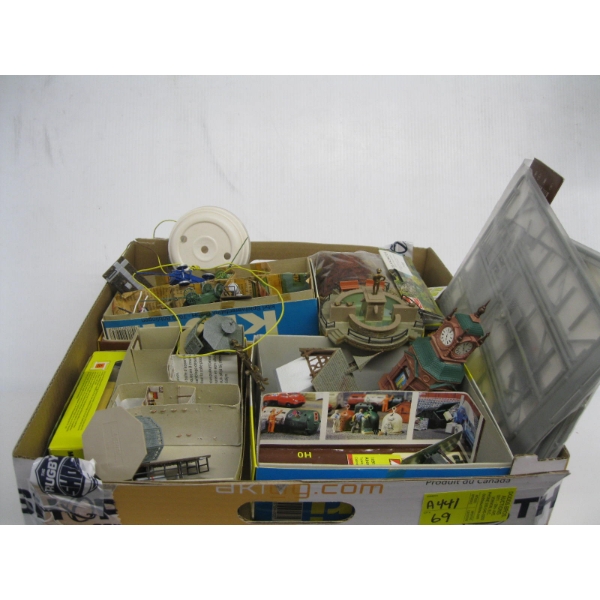 BOX OF ASST. TRAIN ITEMS