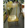 Image 4 : OAK SINGLE PEDESTAL DINING TABLE W/6 PRESSBACK CHAIRS