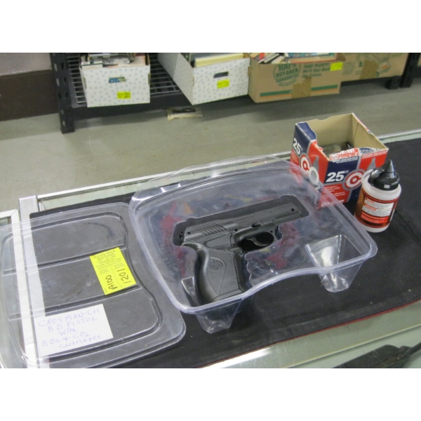 CROSSMAN BB PISTOL W/BBs & C02 CARTRIDGES