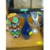 Image 1 : BEADED BALL & JUG, GLASS VASE, ETC.