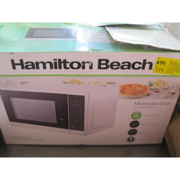 HAMILTON BEACH MICROWAVE IN BOX