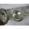 Image 6 : 5 PIECE SET OF EARLY FRIEDMAN SILVER CO. HAND CHASED COFFEE/TEA POTS, CREAM, SUGAR & SLOP BOWL