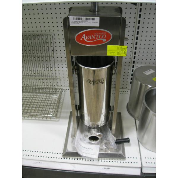 1LB. STAINLESS STEEL VERTICAL MANUAL SAUSAGE STUFFER