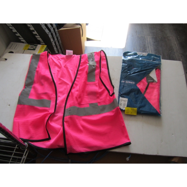 2 PINK SAFETY VESTS