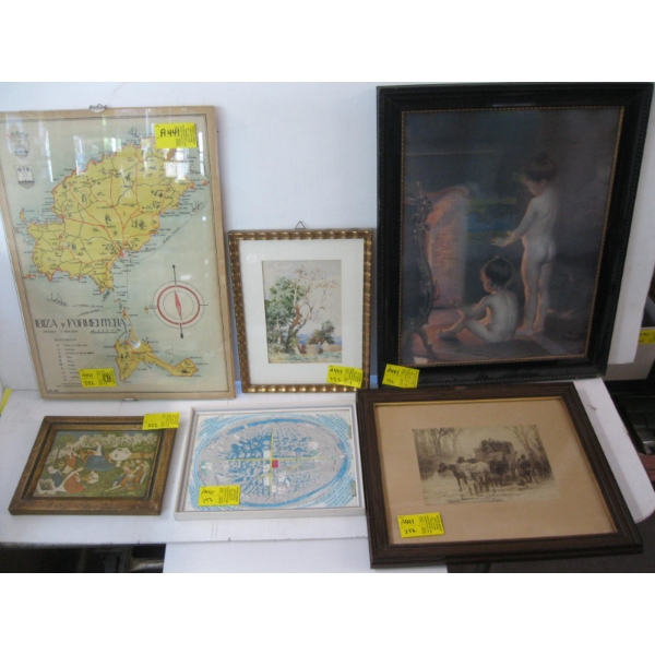 7 FRAMED PICTURES