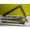 Image 2 : BUNDLE OF HAMMERS, LEVEL & SAW, ETC.