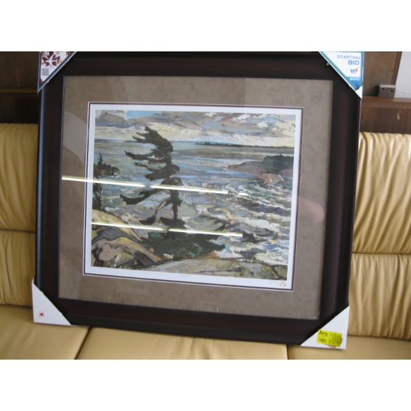 FRAMED NUMBERED PRINT "STORMY WEATHER" BY GROUP OF 7 F. VARLEY