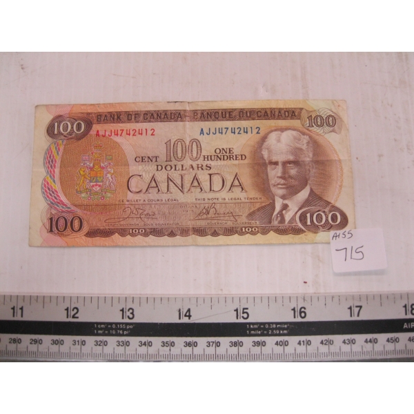 1975 CDN $100 BILL