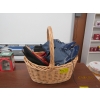 Image 1 : WICKER BASKET W/ 2 PR. SZ 11 SHOES