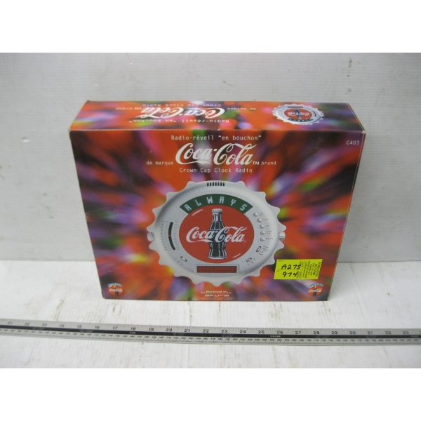COCA COLA CROWN CAP CLOCK RADIO