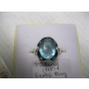 Image 3 : STERLING .925 SILVER RING W/LIGHT BLUE STONE - SZ 7 1/2