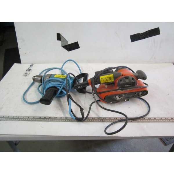MAKITA HAMMER DRILL & RIGID BELT SANDER