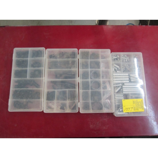 5 CONTAINERS OF ASST. PINS, SPRINGS, RINGS, ETC.