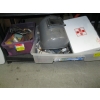 Image 1 : BOX OF MISC. FIRST AID KIT, WELDING HELMET, ETC.