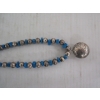 Image 2 : TURQUOISE & SILVER NAVAJO HANDMADE BENCH BEADS NECKLACE