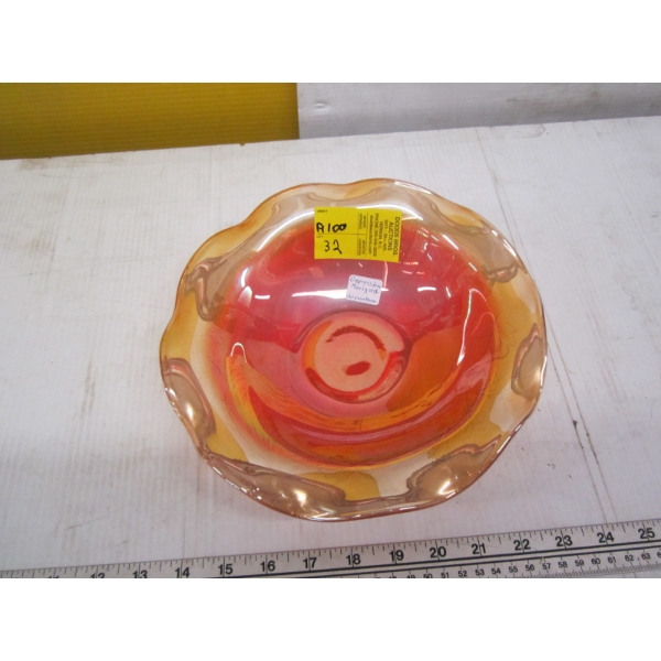 MARIGOLD CARNIVAL GLASS BOWL