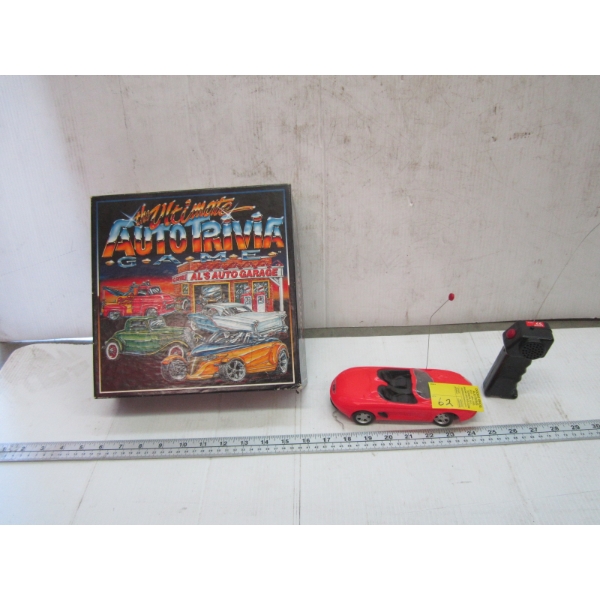 RED REMOTE CONTROL CAR & AUTO TRIVIA GAME