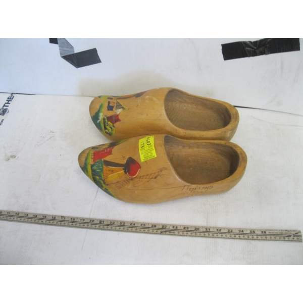 LG. PAIR OF WOODEN CLOGS