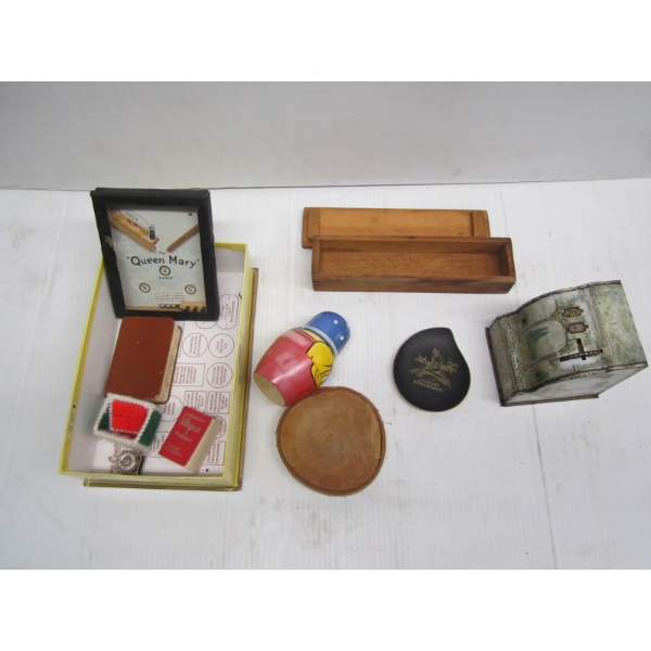 SMALL BOX OF COLLECTABLE ITEMS