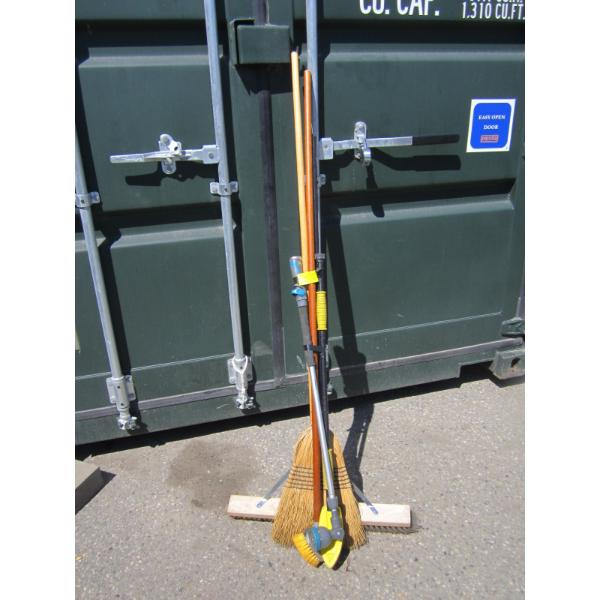 BUNDLE OF SPRAYERS, BROOMS, ETC.