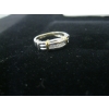 Image 3 : 14 KT WHITE & YELLOW GOLD RING W/5 DIAMONDS, SZ 7 3/4